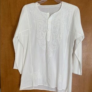 Women’s white Embroidered Shirt
